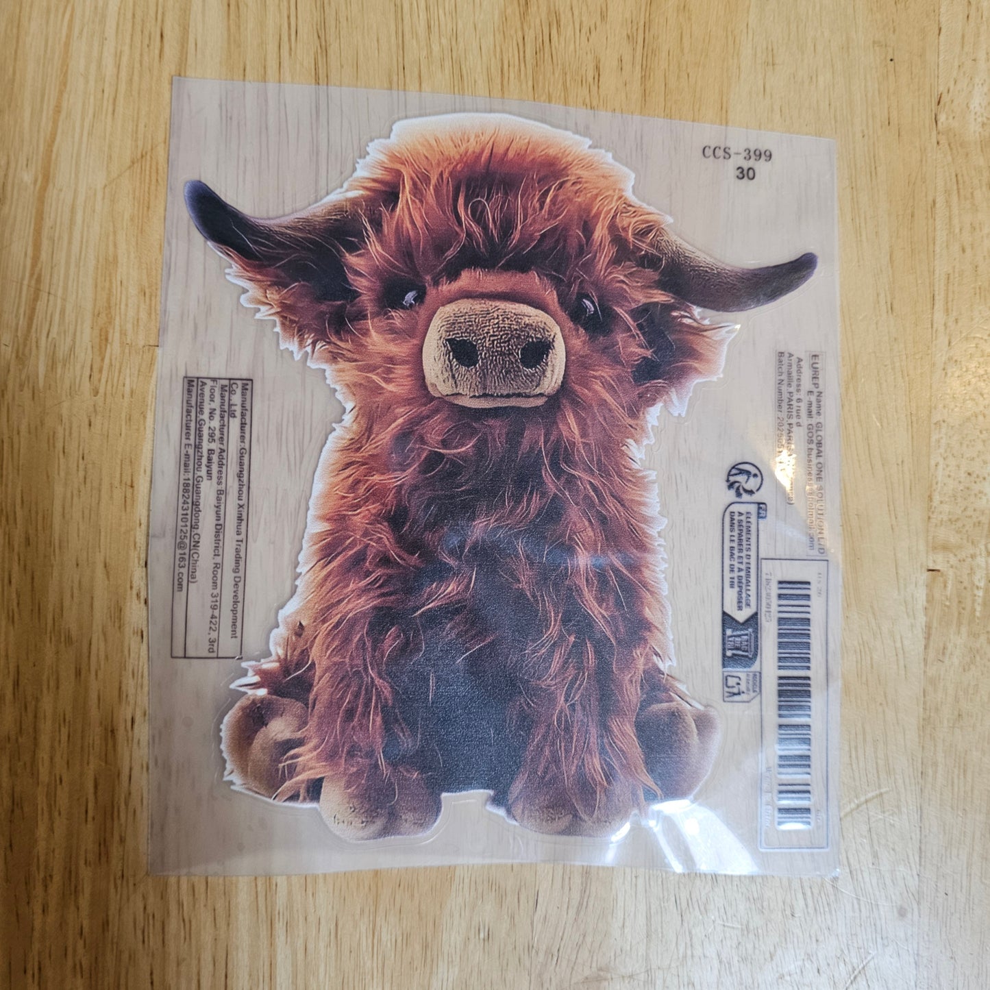 Highland cow assorted stickers