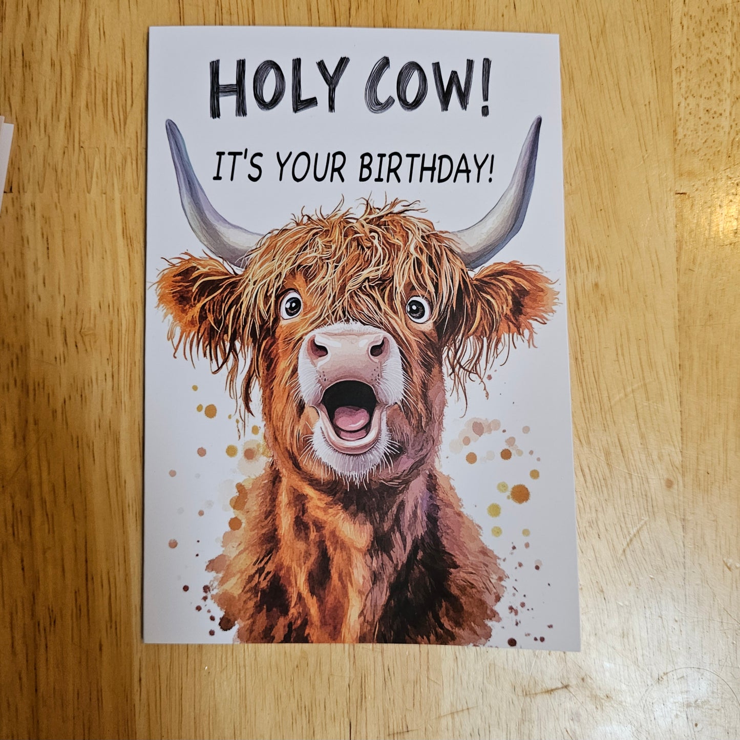 Highland cow birthday cards